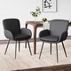 preview thumbnail 2 of 7, Modern minimalist dining chair faux leather upholstery with metal legs