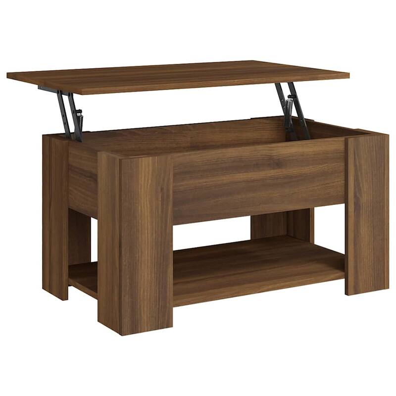 vidaXL Coffee Table Lift Top End Table Accent Side Sofa Table Engineered Wood - 31.1" x 19.3" x 16.1"