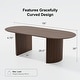preview thumbnail 36 of 40, 67" Nordic Style Oval Dining Table - for 6 People
