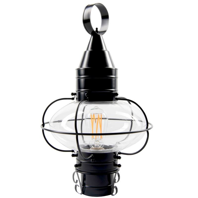 Elk Home Classic Onion Outdoor Post Light - Gun Metal with Clear Glass