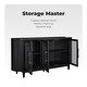 preview thumbnail 3 of 13, Signature Design by Ashley Rowanbeck Black/Gray Dining Server - 74.13" W x 17.13" D x 35.13" H