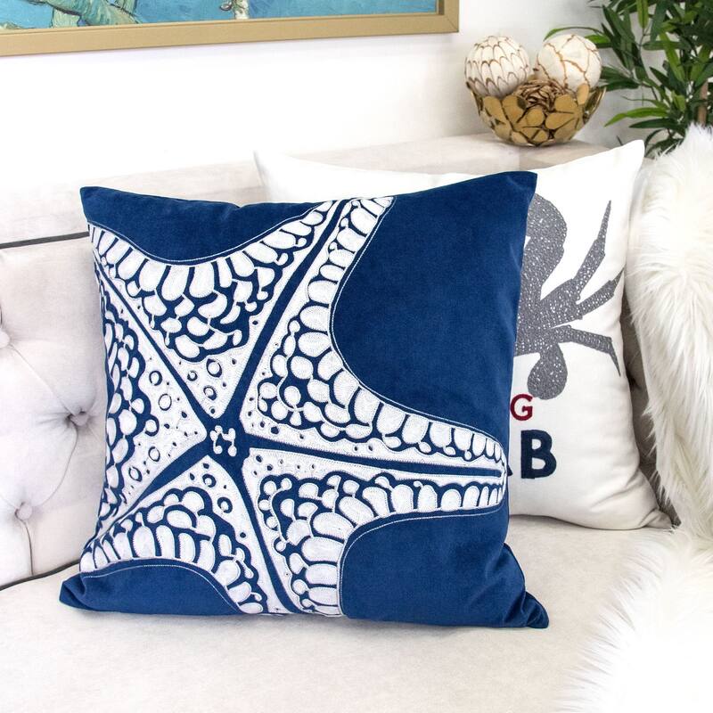 Seastar Throw Pillow Cover with Polyester Filling 20x20 Inches