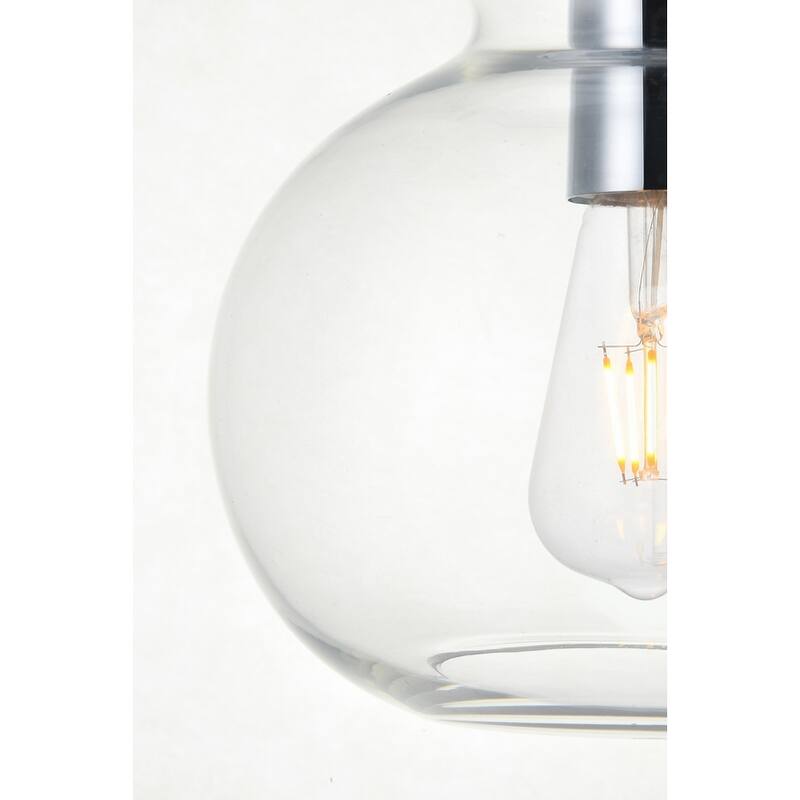 1-light 8-inch Pendant Light w/ Clear Glass Shade