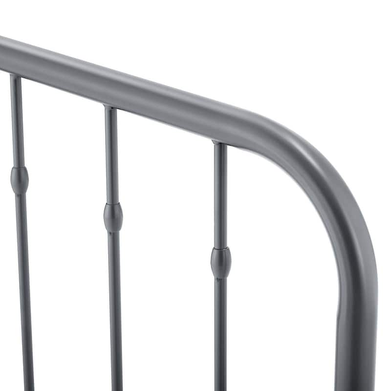 Camberly Arched Queen Size Grey Metal Headboard