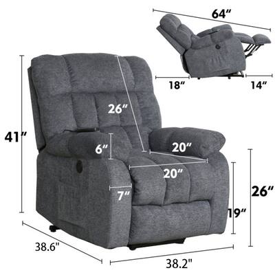 Electric Power Lift Heavy Recliner with Heat Therapy and Massage,Living room