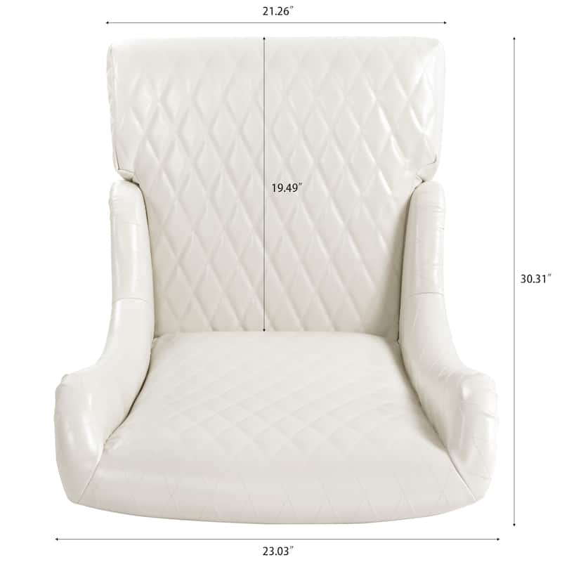 Modern 23.03" High Back Upholstered Accent Chair with Solid Wood Frame