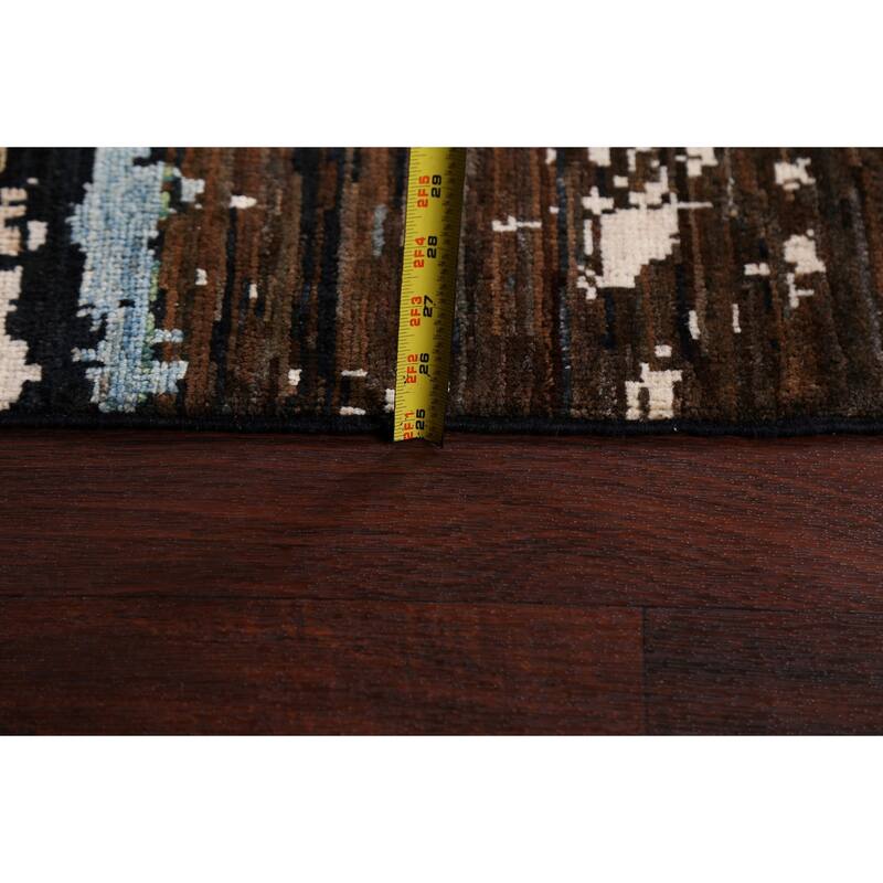 Contemporary Abstract Oriental Dining Room Area Rug Wool Hand-knotted - 8'4" x 9'6"