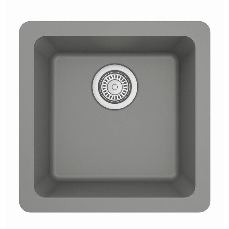 Karran Undermount Quartz Bar Single Bowl Sink - Grey