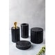 preview thumbnail 3 of 2, Roksana Marble Bath Accessories Set, Midnight Black