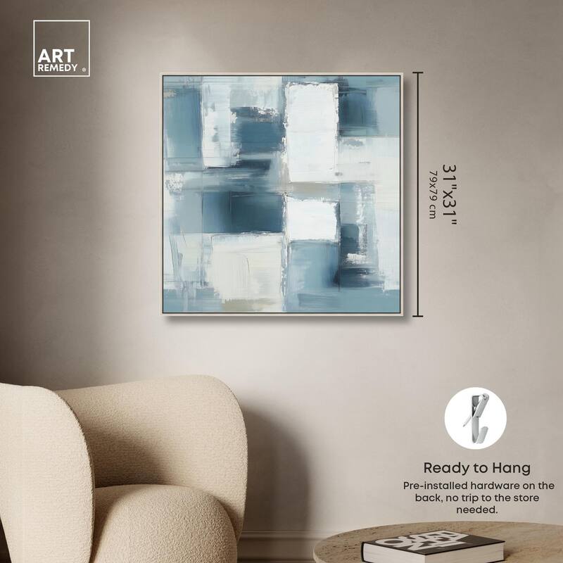 Deconstructed Blue I Canvas by Art Remedy