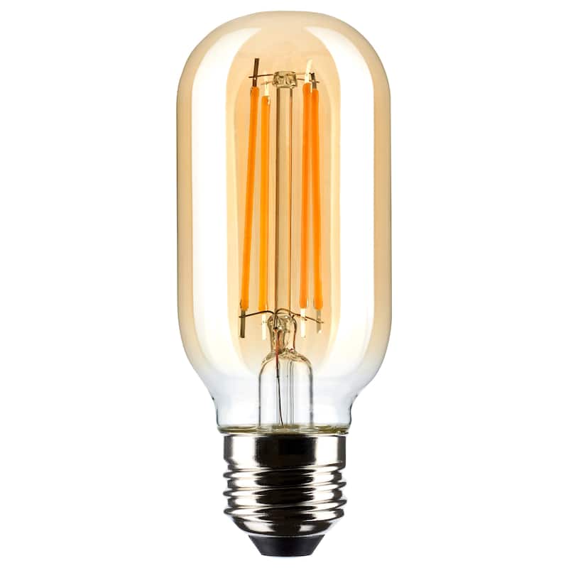 5.5 Watt T14 LED - Clear - Medium Base - 2000K - 500 Lumens - 120 Volt - Amber - Amber