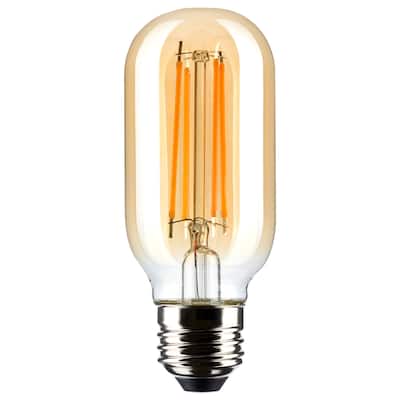 5.5 Watt T14 LED - Clear - Medium Base - 2000K - 500 Lumens - 120 Volt - Amber