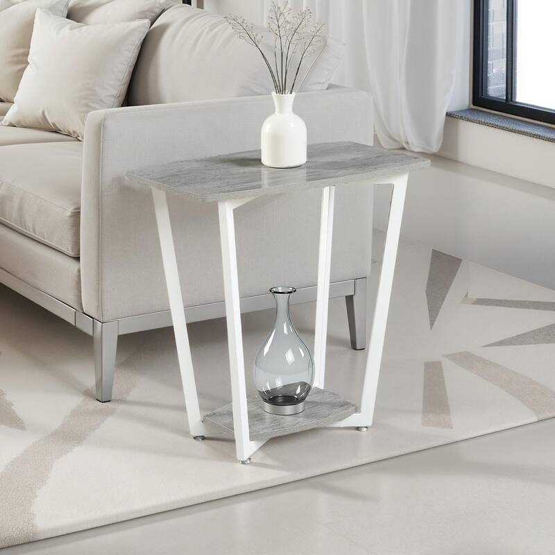 Convenience Concepts Graystone Chairside End Table with Shelf