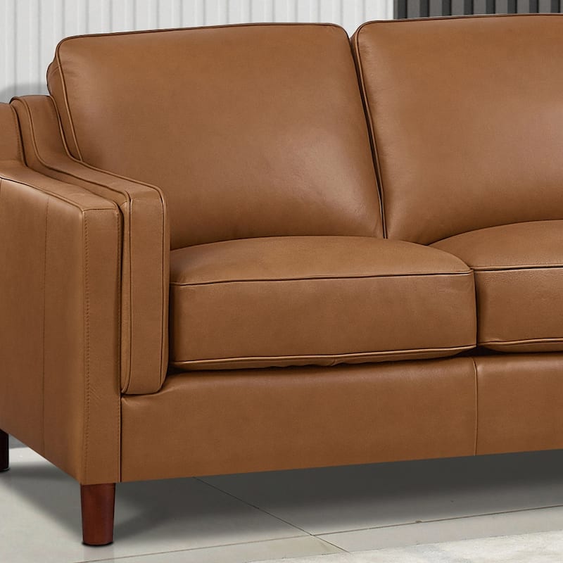 Hydeline Bella Top Grain Leather Right-Facing Sectional Sofa