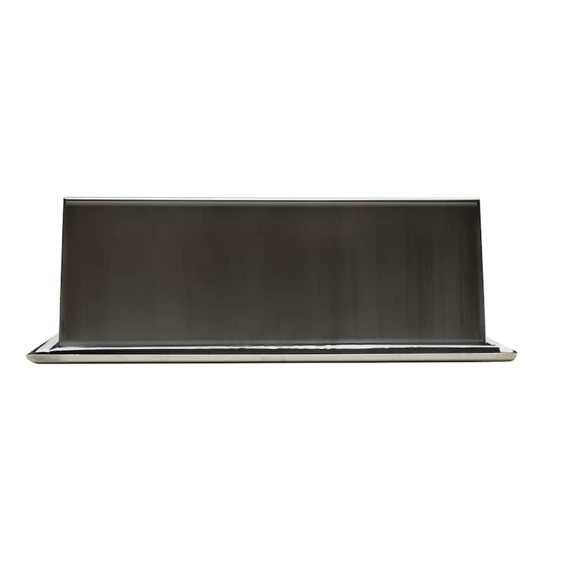 ALFI brand 12 x 12 Brushed Stainless Steel Square Single Shelf Bath Shower Niche - Grey