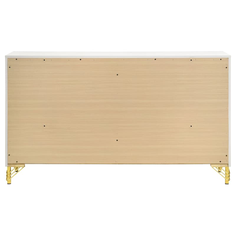 Lucia Modern Classic 6-drawer Dresser White