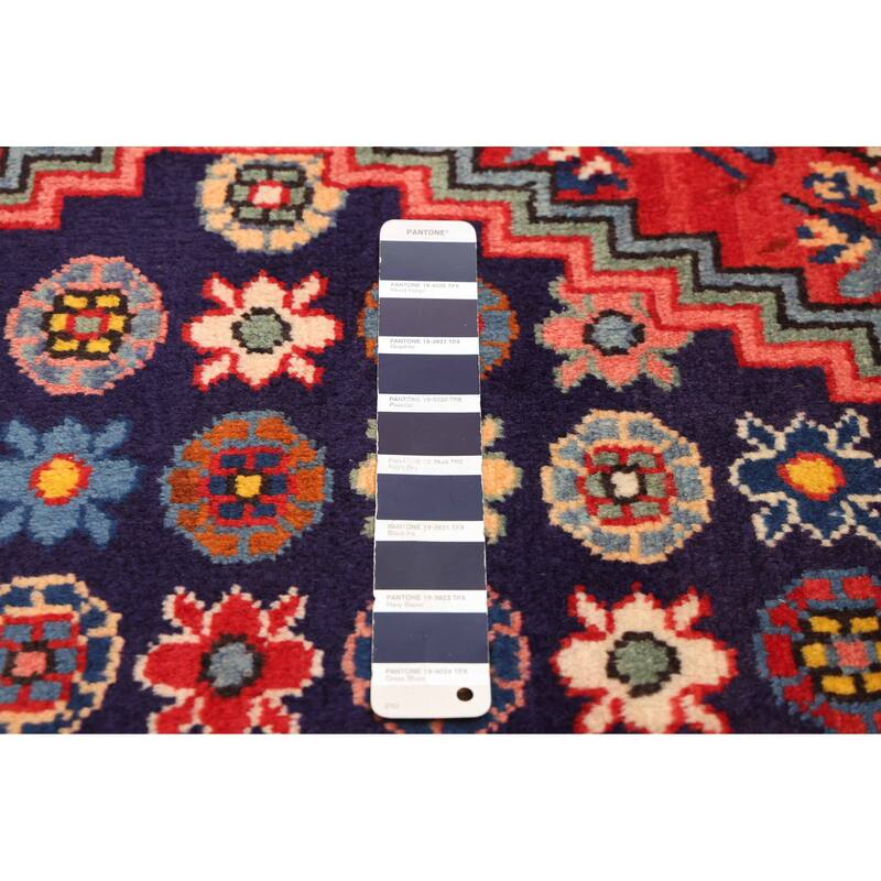 ECARPETGALLERY Hand-knotted Anatolian Vintage Navy, Red Wool Rug - 3'8 x 10'4