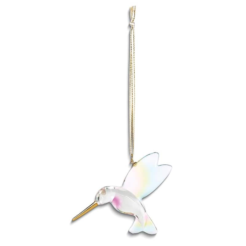 Curata Rainbow Hummingbird Glass Ornament