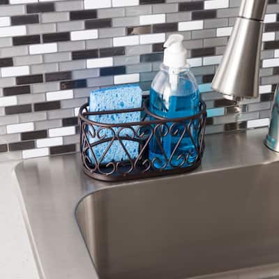 Scroll Collection Soap Dispenser with Caddy, Bronze