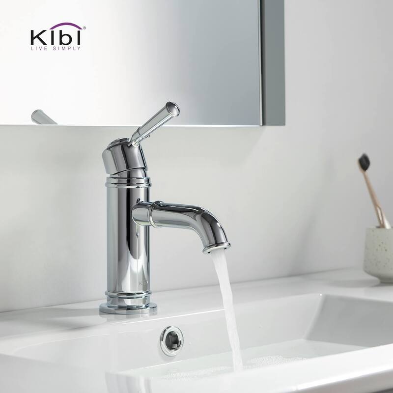 Solid Brass Single Handle Bathroom Vanity Sink Faucet with Water Hose