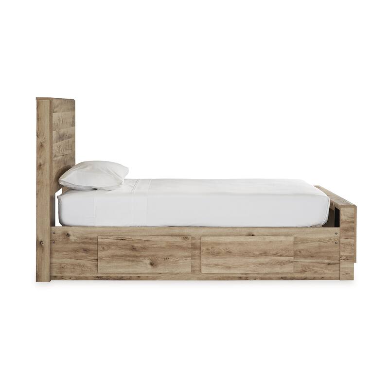 Signature Design by Ashley Hyanna Tan Brown Bed with 2 Side Storage