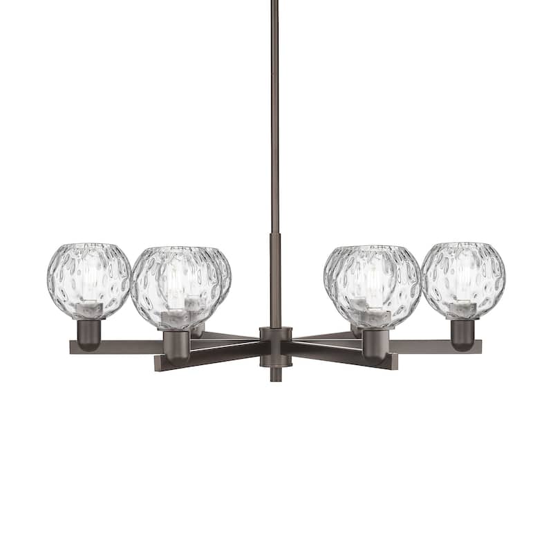 Innovations Lighting 716-6CR-10-36 Athens Water Glass Chandelier - Oil Rubbed Bronze / Clear Water Glass