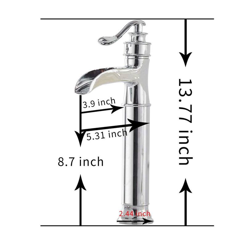 Single Handle Chrome Bathroom Sink Faucet