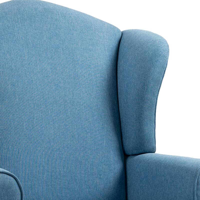 Elegant Living Room Wing Back Arm Chair Upholstered Accent Chair