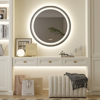 Led Illuminated Bathroom Mirror 3 Lights Touch Switch Sensor Demister ...