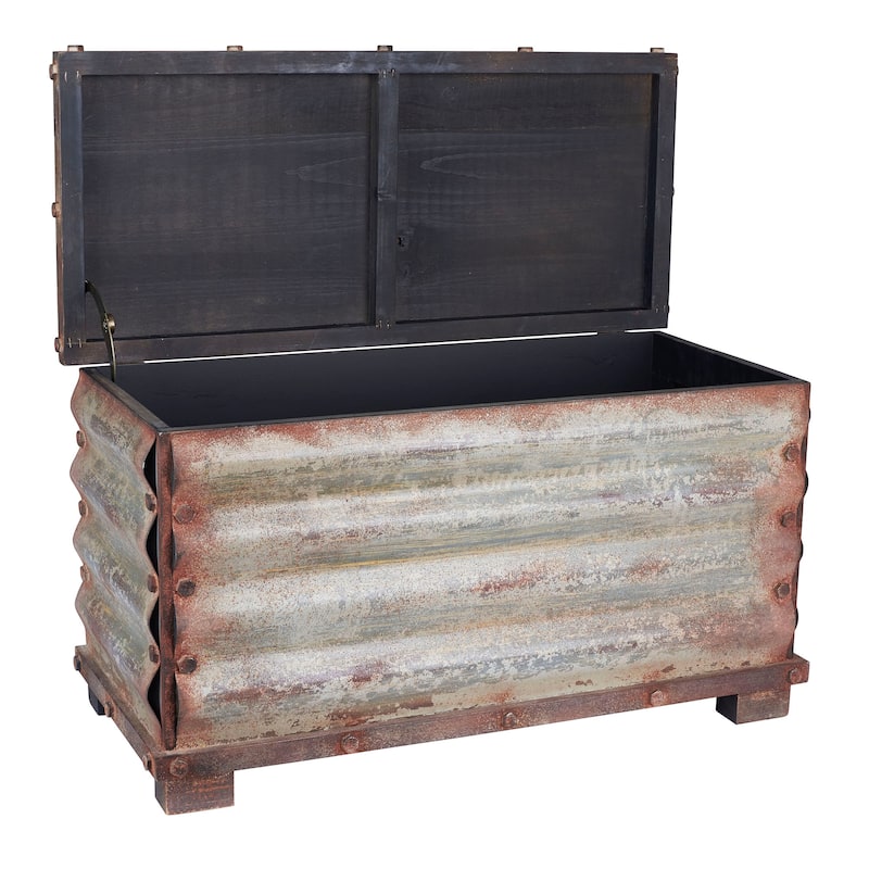 Household Essentials Decorative Trunk with Fully Opening Lid - 16.5"L x 35.5"W x 22.5"H