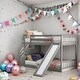 preview thumbnail 2 of 10, Twin over Twin Bunk Bed with Convertible Slide and Stairway