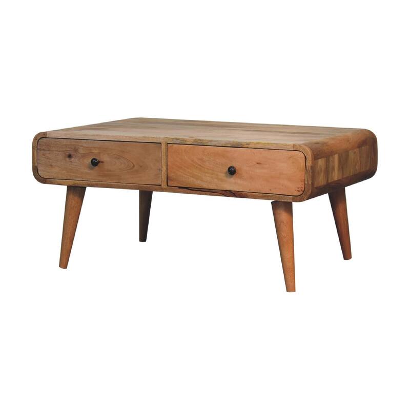 Artisan Furniture Oak ish Solid Wood Sonata Coffee Table
