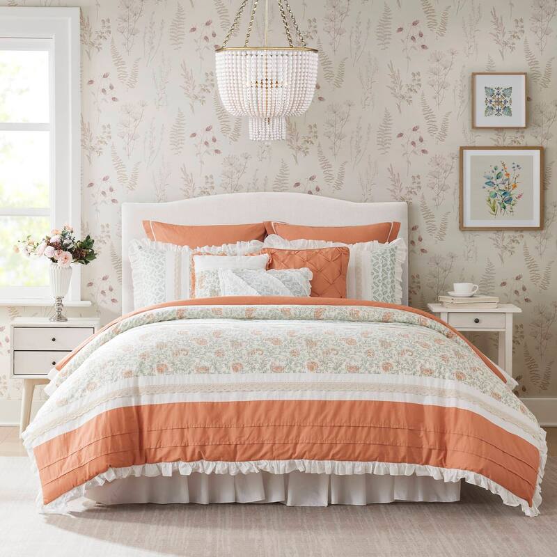 Madison Park Vanessa 9 Piece Cotton Percale Comforter Set