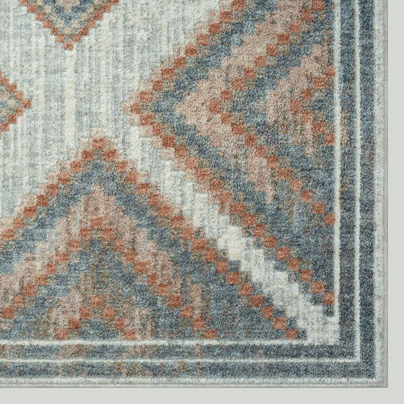 Luxe Weavers Multicolor Modern Geometric Area Rug for Living Room