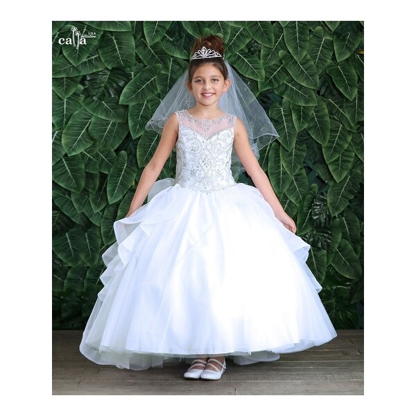 little girl white ball gowns