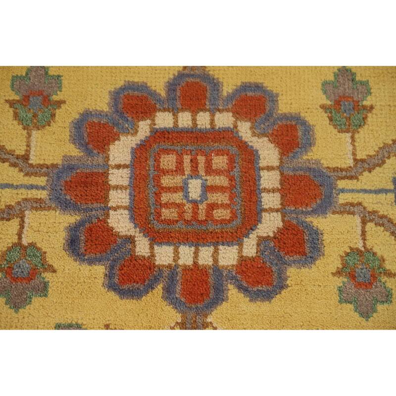 Hand Knotted Oriental 100% Wool Carpet Traditional Medallion Navy Blue & Blues Heriz (serapi) Area Rug - 14' 1'' X 9' 11''