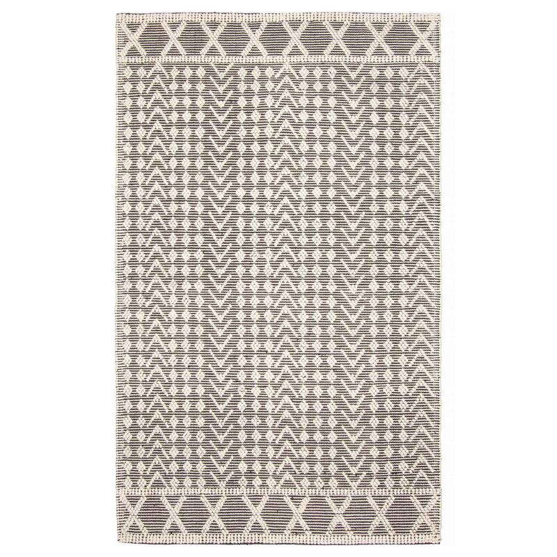 ECARPETGALLERY Braid weave Sienna Black Wool Rug - 5'0 x 8'1 - Black - 5'0 x 8'1