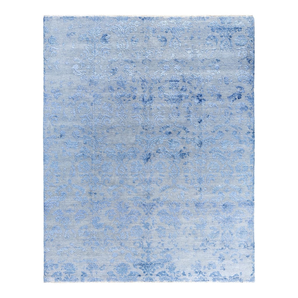 Ikat One-of-a-Kind Hand-Knotted Area Rug, Gray - 8' 2" x 10' 2"