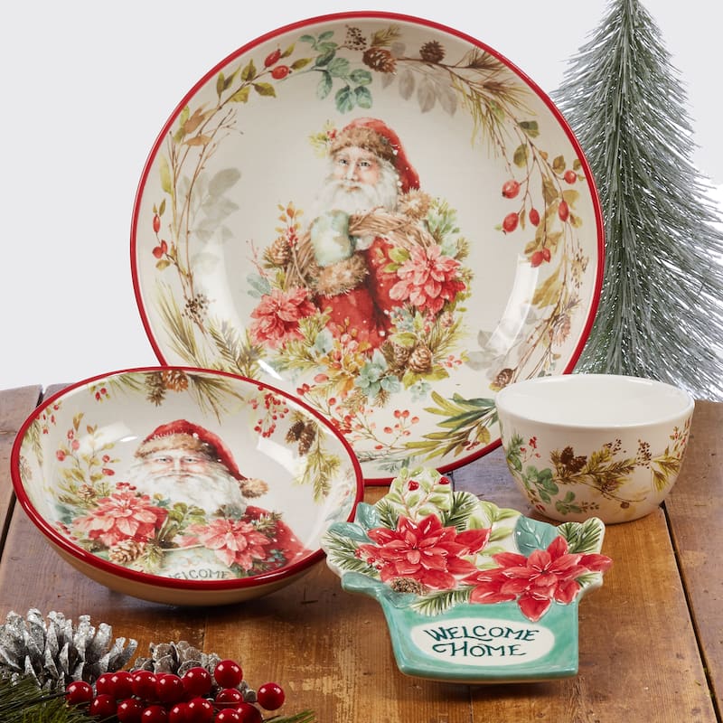 Certified International Christmas Story 6-inch Canape/Luncheon Plates (Set of 4)