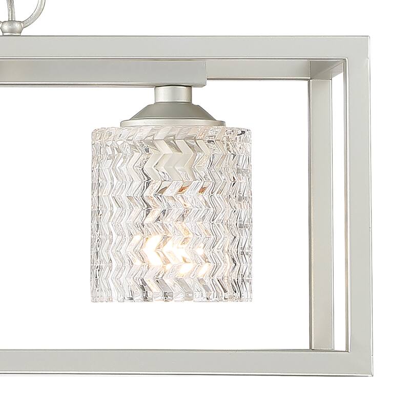 Moulins 3-ight Linear Modern Farmhouse Rectangle Chandelier with UL Certified - 25in