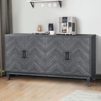 4-Door Wooden Entryway Cabinet