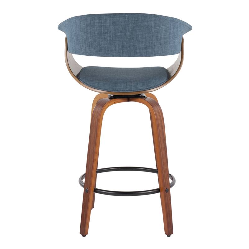 Carson Carrington Sauda 26" Fixed-Height Counter Stool with Bent Wood Legs (Set of 2)