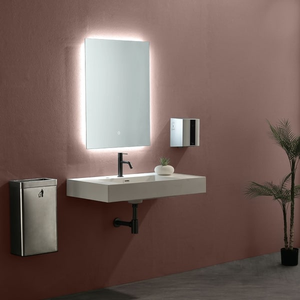 Rectangular LED Bathroom Mirror 24 x 32 Inch Modern Bathroom Mirror
