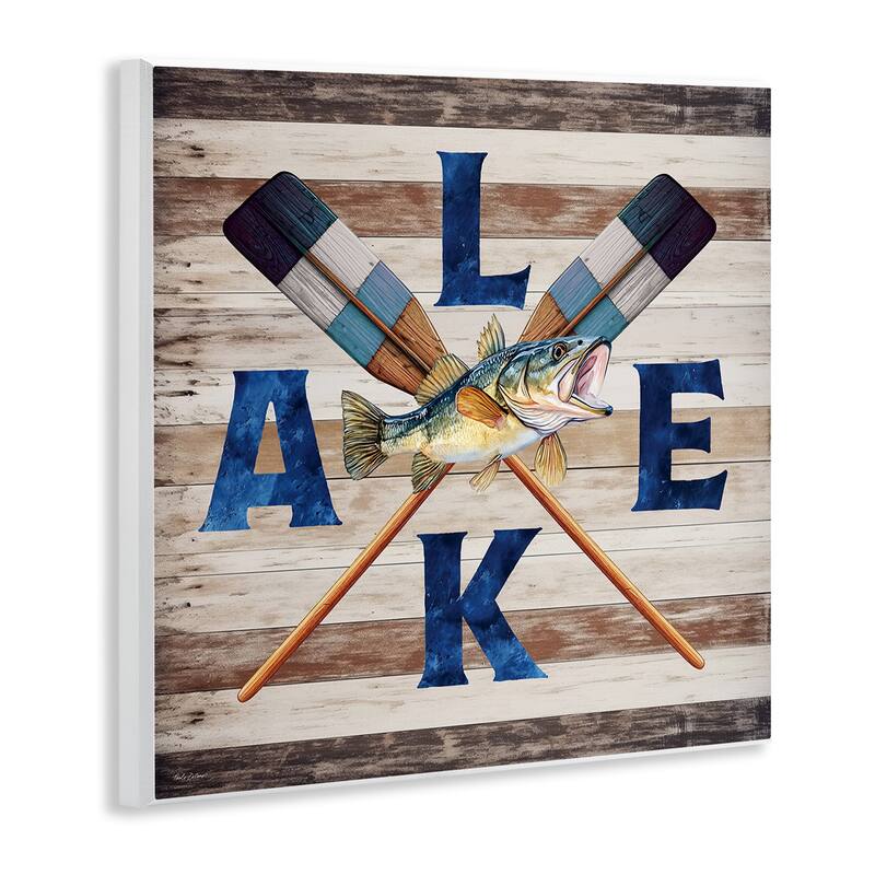 Stupell Rustic Lake Boat Oars Wall Plaque Art Design By Nicole DeCamp