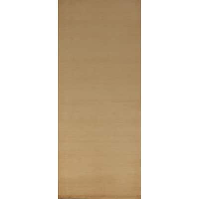 Hand Knotted Oriental 100% Wool Carpet Modern Solid Yellow & Gold Gabbeh Runner Rug - 10' 2'' X 3' 1''