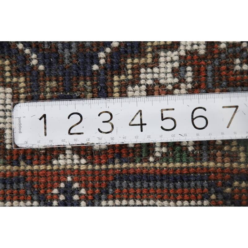 Navy Blue Heriz Serapi Indian Accent Rug Handmade Wool Carpet - 2'0" x 3'0"