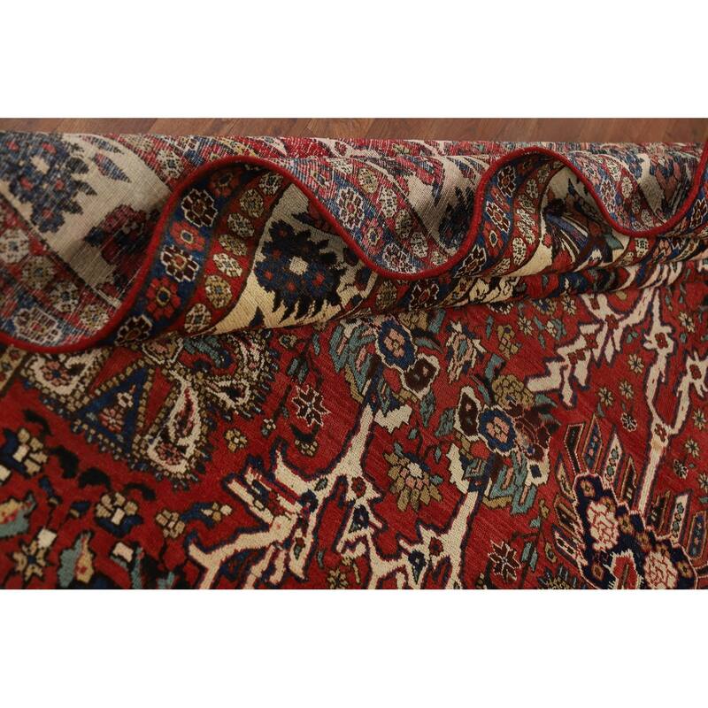 All-Over Bakhtiari Vintage Persian Area Rug Hand-Knotted Wool Carpet - 8'9" x 12'11"