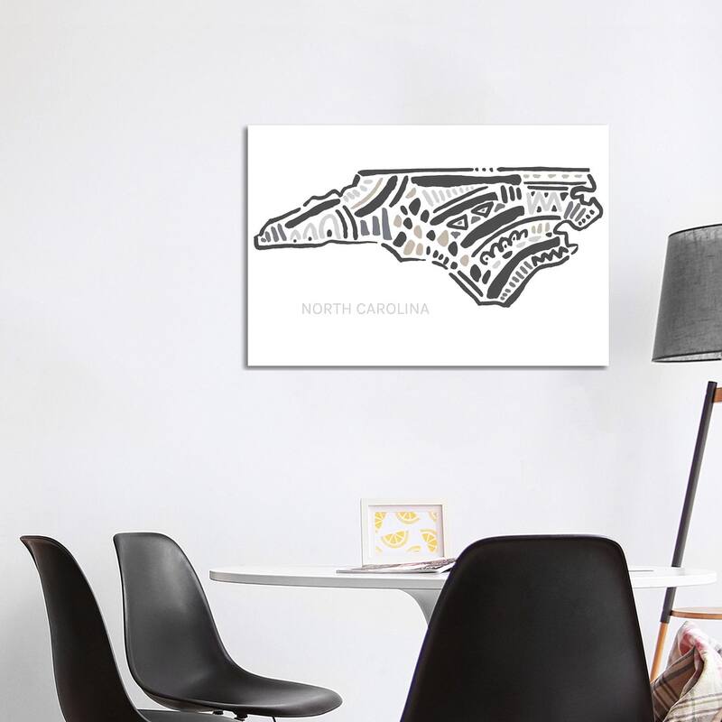 iCanvas "North Carolina" by Statement Goods Canvas Print - 26x40x1.5