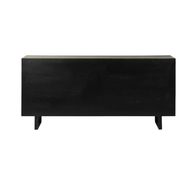 HomeRoots 68" Light Brown Solid Wood Sideboard with Four Doors - 15.5' X '31.5' X '68