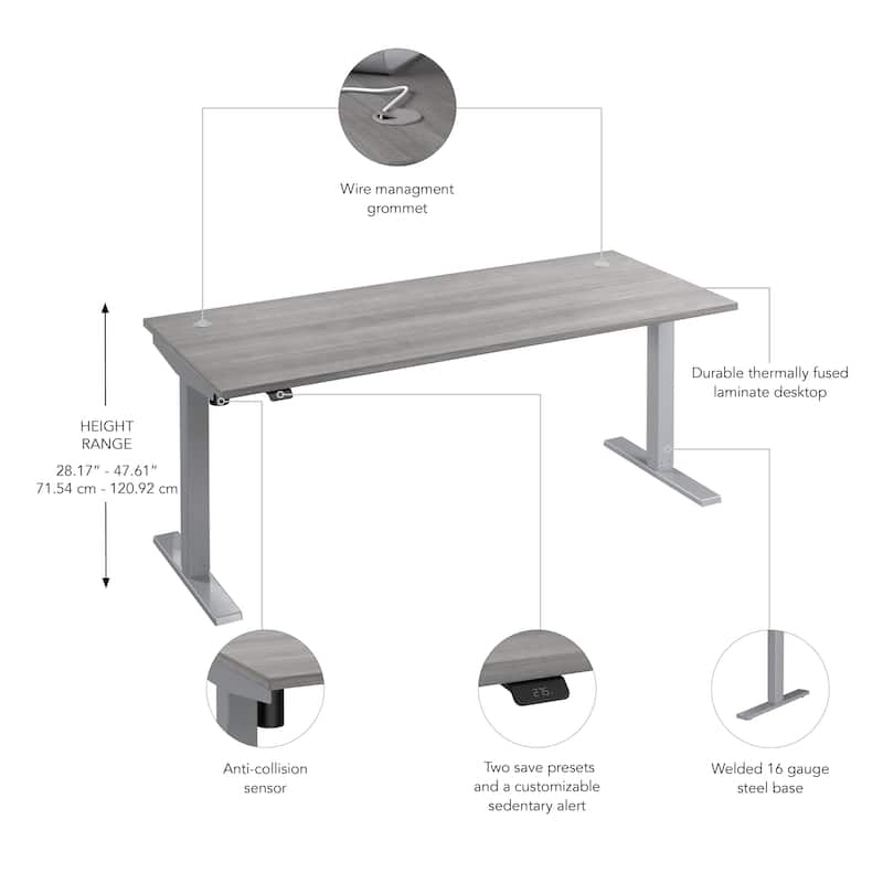 Bush Business Furniture Move 40 Series 72x30 Adjustable Standing Desk